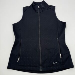 Nike Golf Vest Therma-FIT‎ Tour Performance Sleeveless Zip Black M 483706-010